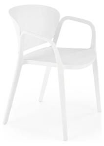 Scaun afara K491, alb, polipropilena, 60x56x76 cm