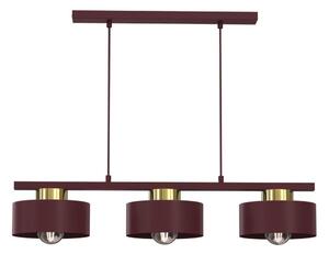 Lustră cu cablu MARTI 3xE27/15W/230V bordo/auriu