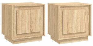 Noptiere, 2 buc., stejar sonoma, 44x35x45 cm, lemn prelucrat