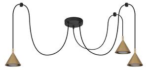 Brilagi - Candelabru suspendat pe cablu CONE TRIPLE SPIDER 3xGX53/15W/230V auriu