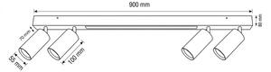 Brilagi - Spot LED SELE 4xGU10/30W/230V + LED/20W negru/decor stejar