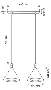 Brilagi - Lustră pe cablu CONE DOUBLE 2xGX53/15W/230V bej
