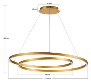 BRILAGI-LED Candelabru LED cu reglare a intensității luminii pe cablu TWISTER LED/105W/230V 3000-6000K auriu + telecomandă