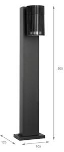 Lampă de exterior LANTHEA 1xGU10/11W/230V IP44 50 cm, neagră