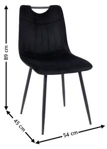 Scaun Living Tapitat KJC0358 Negru
