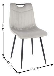 Scaun Living Tapitat KJC0358 Gri