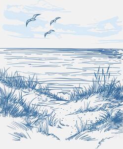 Ilustrație Seascape Sketch Jolly and Dash