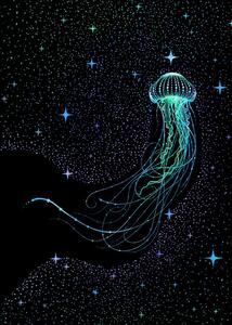 Ilustrație Starry Jellyfish, Aliriza Cakir
