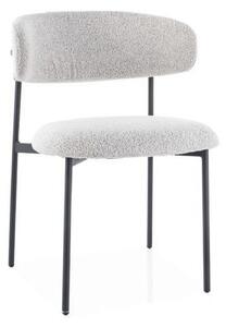 Scaun ELTON, bej/negru, stofa/metal, 56x46x80 cm