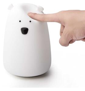 Lampă LED RGB pentru copii BEAR, tactilă, 0,8W, 5V, albă + USB
