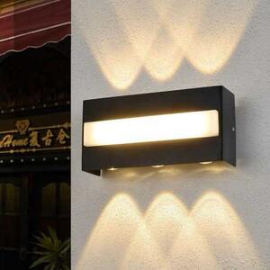 Aplica LED Exterior Negru IP65 Moderna 12W Lumina calda