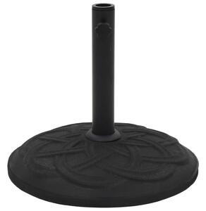 Suport umbrelă de soare, negru, beton, rotund, 15 kg