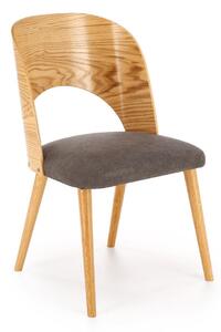Scaun Houston 1729Stejar, Gri, 8x5x6cm, Tapiterie, Din lemn
