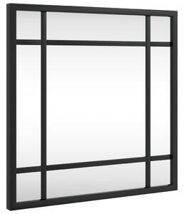 Oglindă de perete, negru, 30x30 cm, pătrată, fier