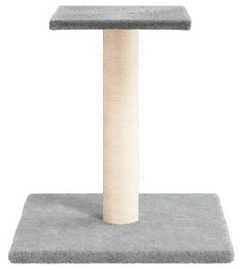 Stâlp de zgâriat pentru pisici cu platformă, gri deschis, 38 cm