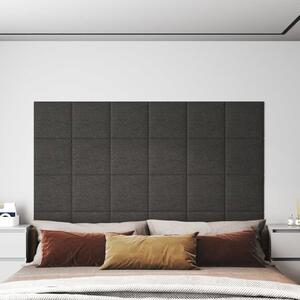Panouri de perete 12 buc. gri închis 30x30 cm textil 1,08 m²