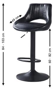 Scaun Bar KJC338 Negru