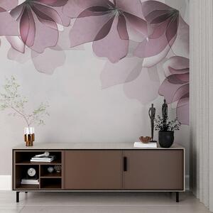 Tapet flori mari roz translucid, Fototapet Flori, w08041 : Uwalls.ro
