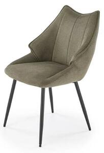 Scaun K543, verde/negru, stofa clasica/metal, 55x60x87 cm
