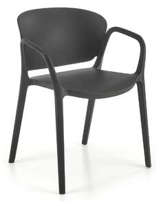 Scaun K491, negru, polipropilena, 60x56x76 cm