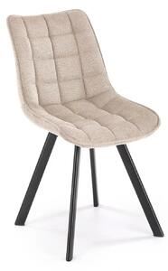 Scaun K549, bej/negru, stofa clasica/metal, 46x61x84 cm