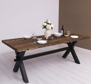 Masa dining cu picioare X, 210 cu finisaj Dublu color