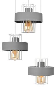 Lustră pe cablu VOLTA 3xE27/15W/230V d. 42 cm gri