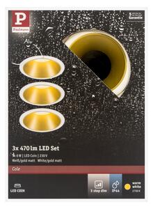 Paulmann 93406 - Set 3x LED 6,5W IP44, luminar baie COLE, dimabil, 230V