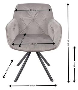 Scaun Living Tapitat KJC3849, Gri