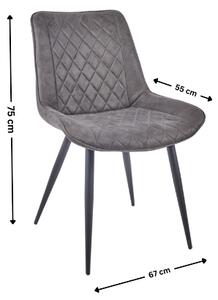 Scaun Living Tapitat J262-L, Gri