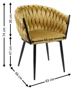 Scaun Living Tapitat KJC11 Mustar