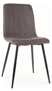 Scaun ALAN, gri inchis/negru, stofa clasica/metal, 45x39x91 cm