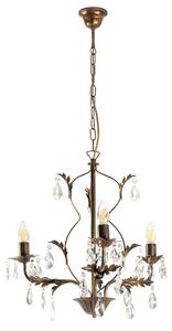 Lustră pe lanț TERESA 3xE14/6W/230V bronz ONLI