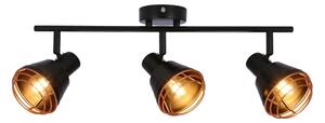 Spot NERIA 3xE14/40W/230V negru/cupru