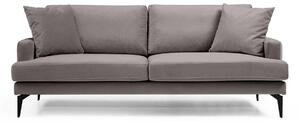Canapea Fixă AZURRO, 3 locuri, 205x90x85 cm - Outlet, Velutto-Gri