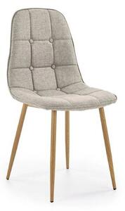 Scaun K316, bej/stejar, stofa clasica/metal, 44x56x87 cm