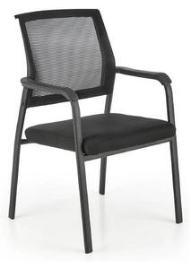 Scaun BERGEN, negru, stofa clasica/metal, 58x60x90 cm