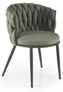 Scaun K516, verde/negru, stofa clasica/metal, 57x60x79 cm