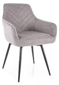 Scaun SERVIO, gri deschis - Brego 07, stofa clasica/metal, 55x45x88 cm