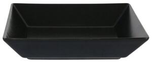 BigBuy Home Farfurie pentru paste stoneware negru dreptunghiular (21 x 21 x 4,5 cm)
