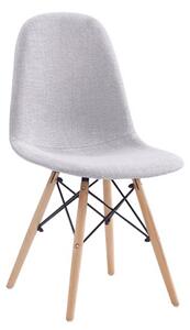 Scaun DARELA NEW, gri deschis/fag, stofa clasica/lemn, 45x51x83 cm