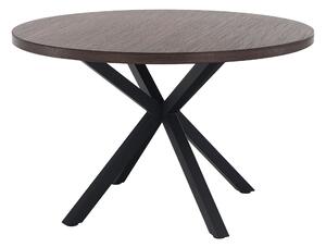 Masa MEDOR, stejar inchis/negru, 120x120x76 cm