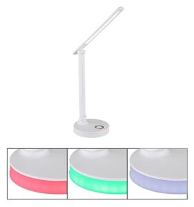 Globo 58445W - Lampă de birou LED RGBW dimabilă GERALDO LED/5W/230V + LED/2W