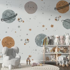 Fototapet Model de planete și rachete, Fototapet spațiu cosmic, Fototapet populare, w01417 - Tapeko.ro