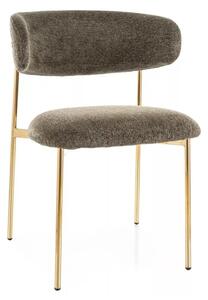 Scaun ELTON, verde olive - Raven 78/auriu, stofa clasica/metal, 56x58x