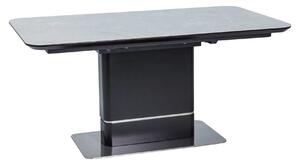 Masa PALLAS, gri cu efect de marmura/negru, 160/210x90x76 cm