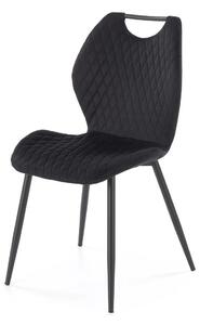 Scaun K569, negru - HLR 66, stofa catifelata/otel, 47x54x84 cm