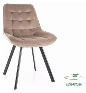 Scaun MONTI, bej inchis - Bluvel 40, stofa catifelata/metal, 51x60x88