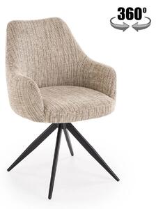 Scaun K564, bej/negru, stofa clasica/otel, 60x63x87 cm