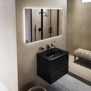 Dulap baie suspendat Ideal Standard Tesi pentru lavoar, 60 cm, MDF, negru mat Negru mat